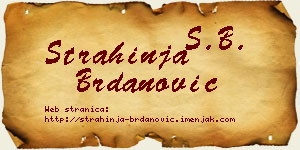 Strahinja Brdanović vizit kartica